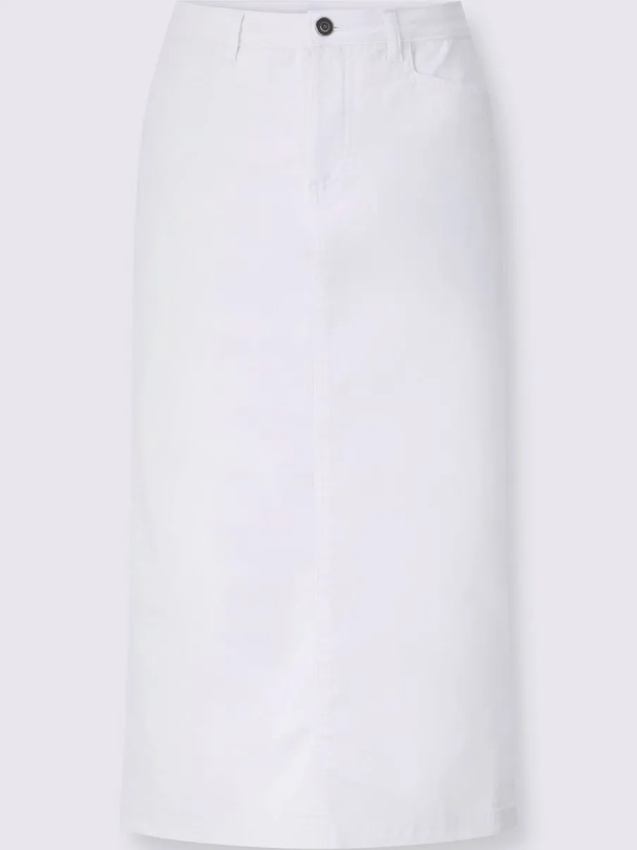 Jupe en jean avec ceinture fermeture et dentelle