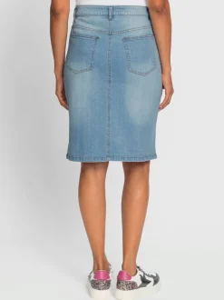 Jupe en jean avec poches et taille ajustée