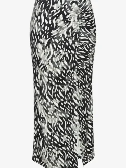 Jupe en jersey avec ceinture élastiquée et fente