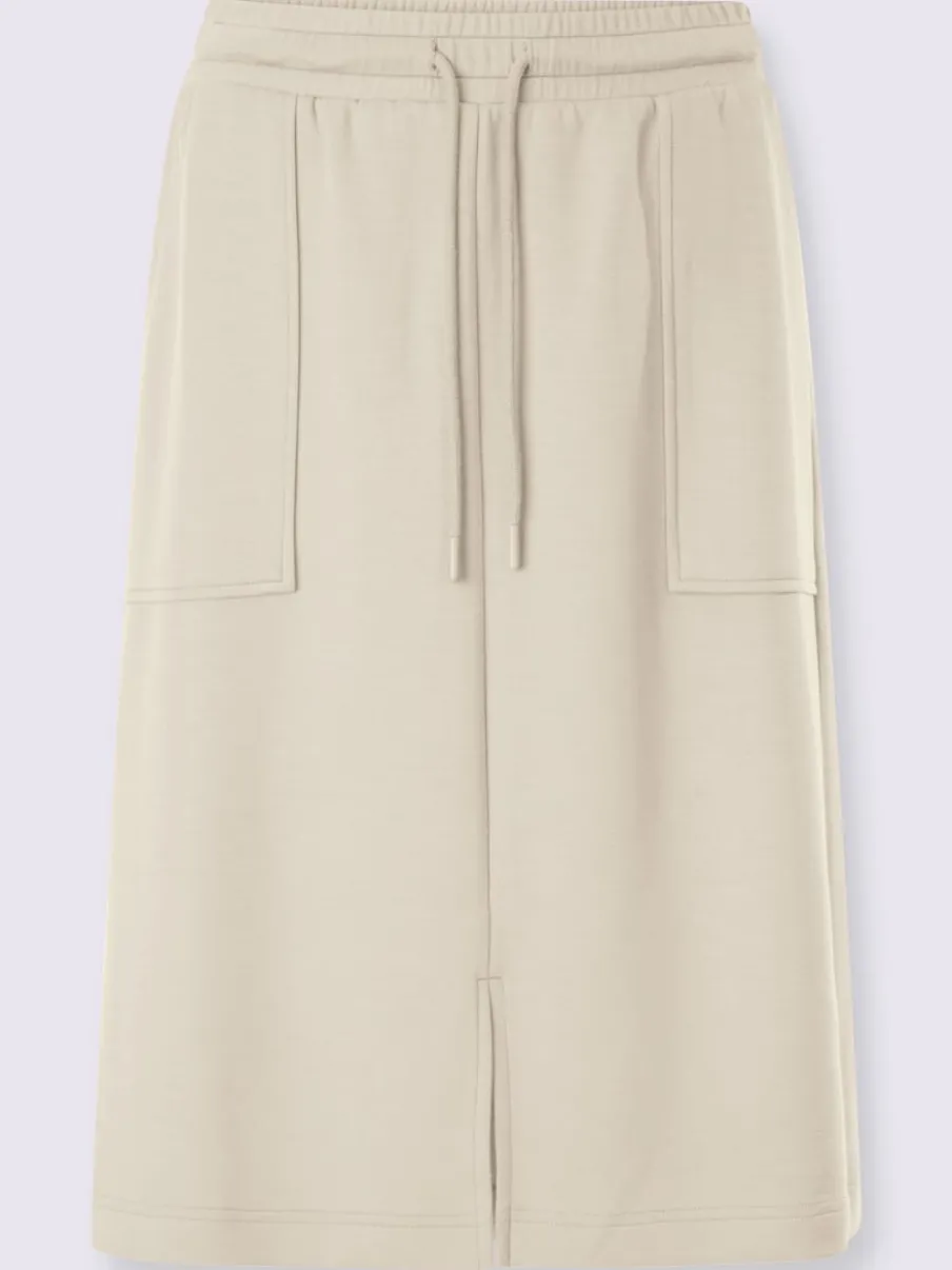 Jupe en jersey avec ceinture élastique et poches plaquées