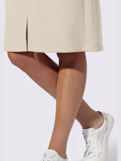 Jupe en jersey avec ceinture élastique et poches plaquées