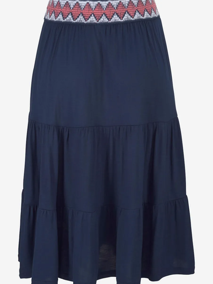 Jupe en jersey avec volants et ceinture élastique