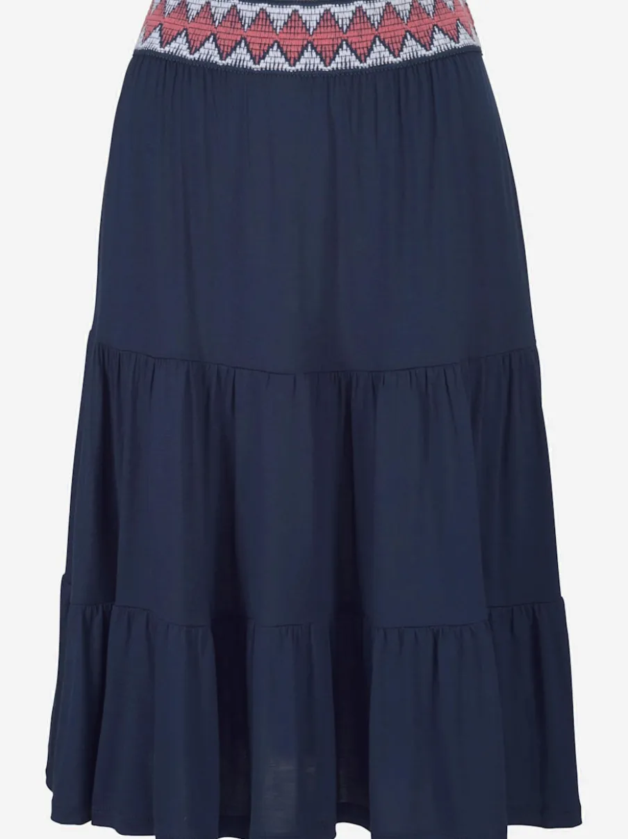 Jupe en jersey avec volants et ceinture élastique