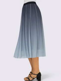 Jupe en mousseline avec ceinture élastique et panneaux évasés