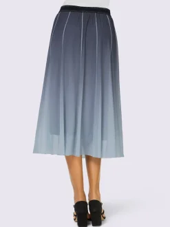 Jupe en mousseline avec ceinture élastique et panneaux évasés