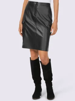Jupe en synthétique avec poches cargo et ceinture gainante