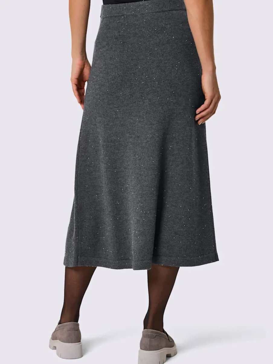 Jupe en tricot avec laine et cachemire