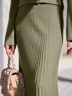 Jupe en tricot ceinture élastique confortable