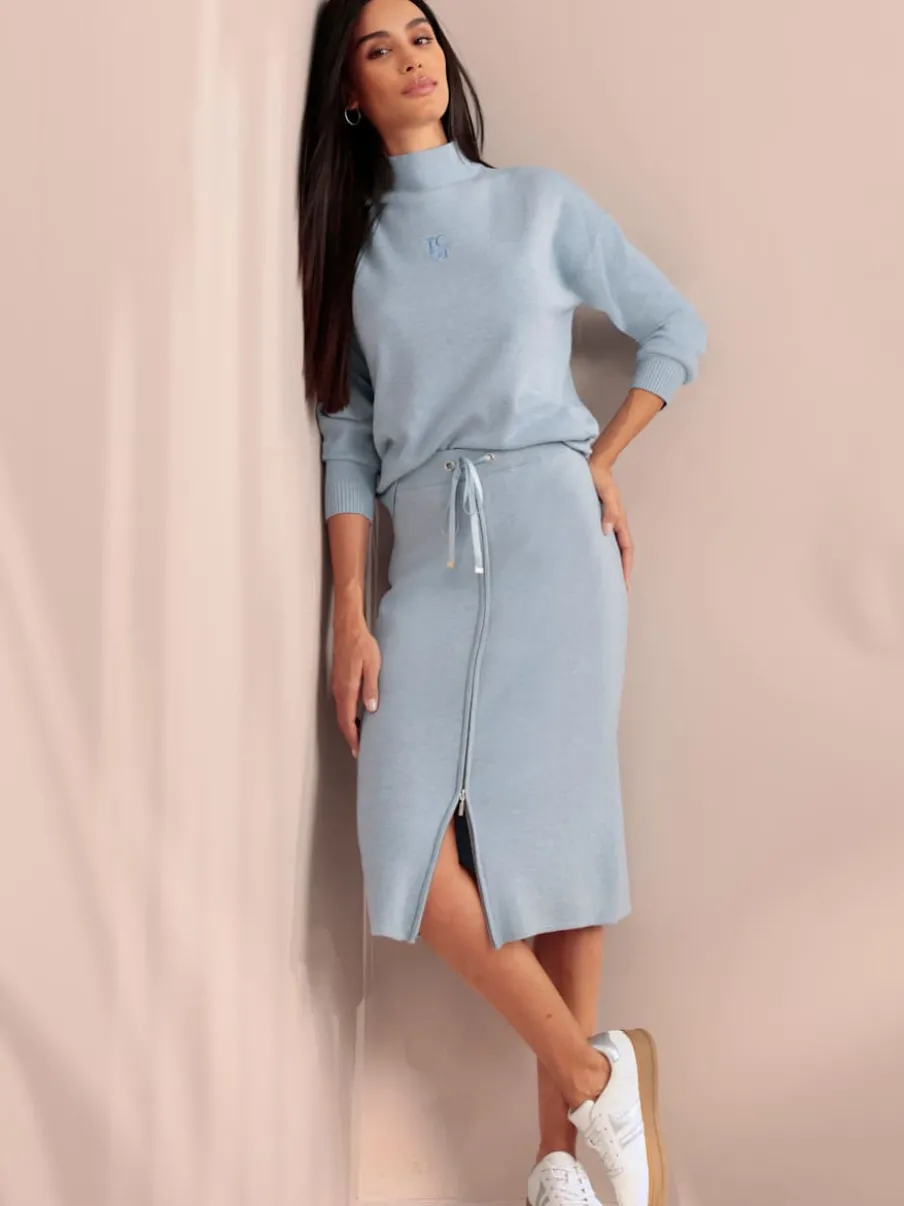 Jupe en tricot glissière sur la longueur