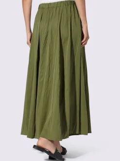 Jupe froissée en lyocell avec ceinture élastique confortable