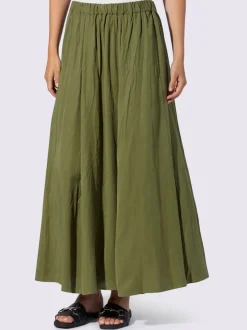 Jupe froissée en lyocell avec ceinture élastique confortable