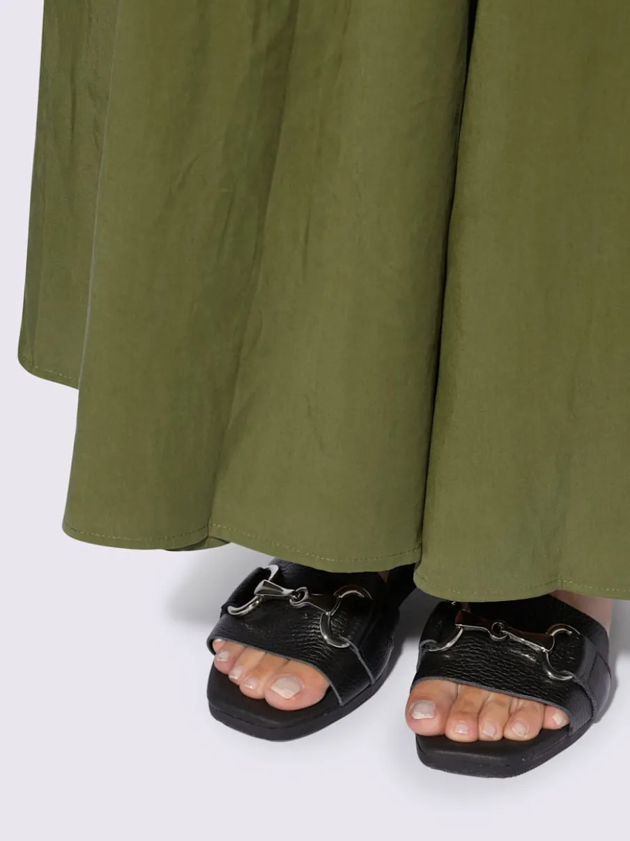Jupe froissée en lyocell avec ceinture élastique confortable