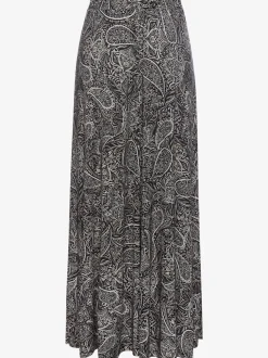 Jupe longue en jersey avec ceinture smockée et imprimé floral
