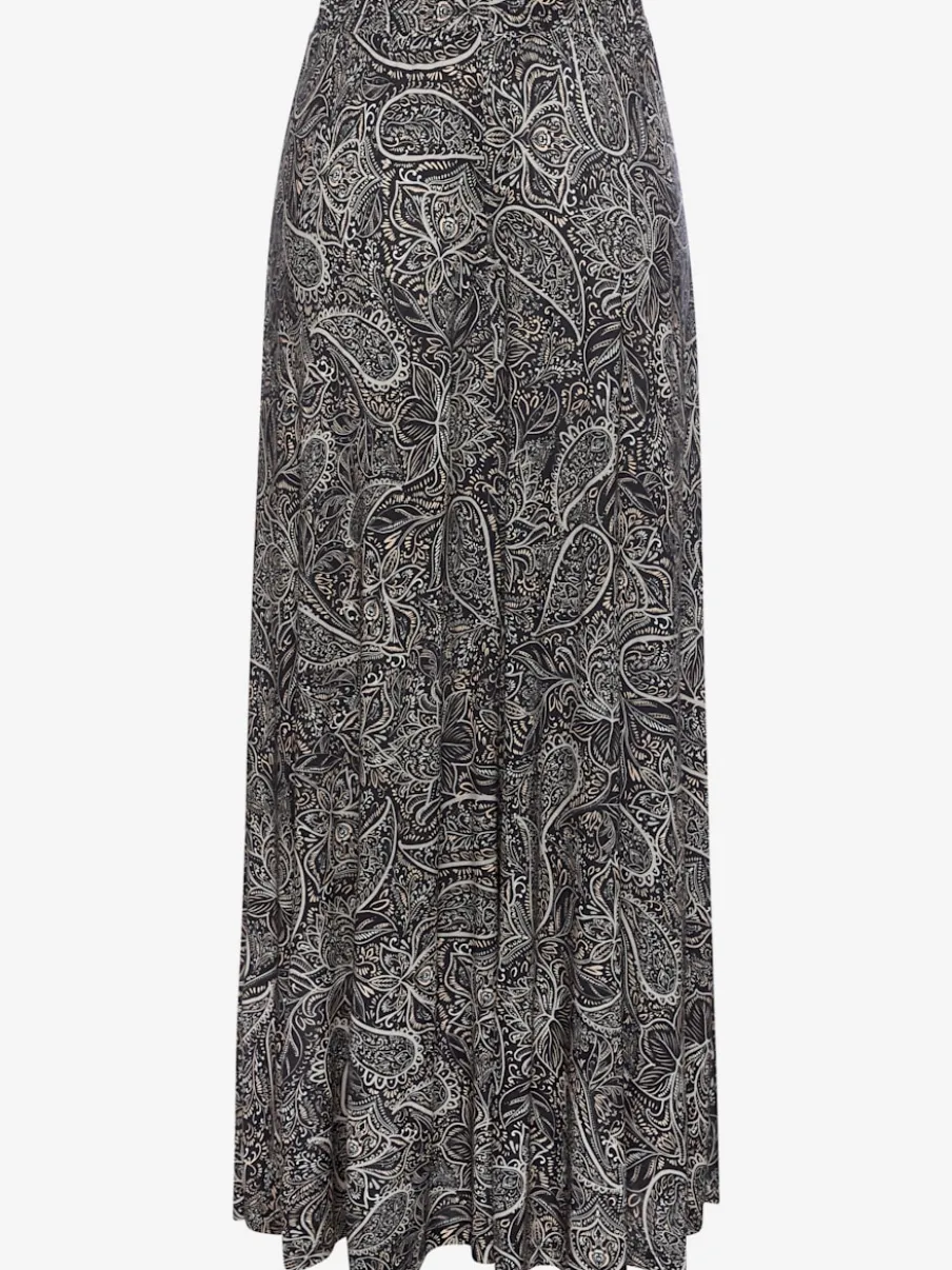 Jupe longue en jersey avec ceinture smockée et imprimé floral
