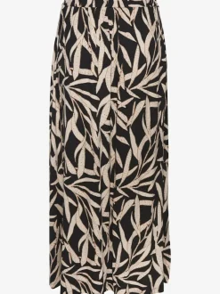 Jupe longue motifs graphiques ceinture élastique confortable fentes côtés