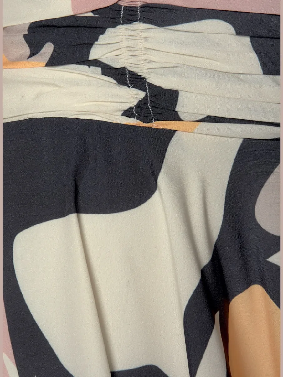 Jupes-culottes à jambes extra-larges avec imprimé fluide