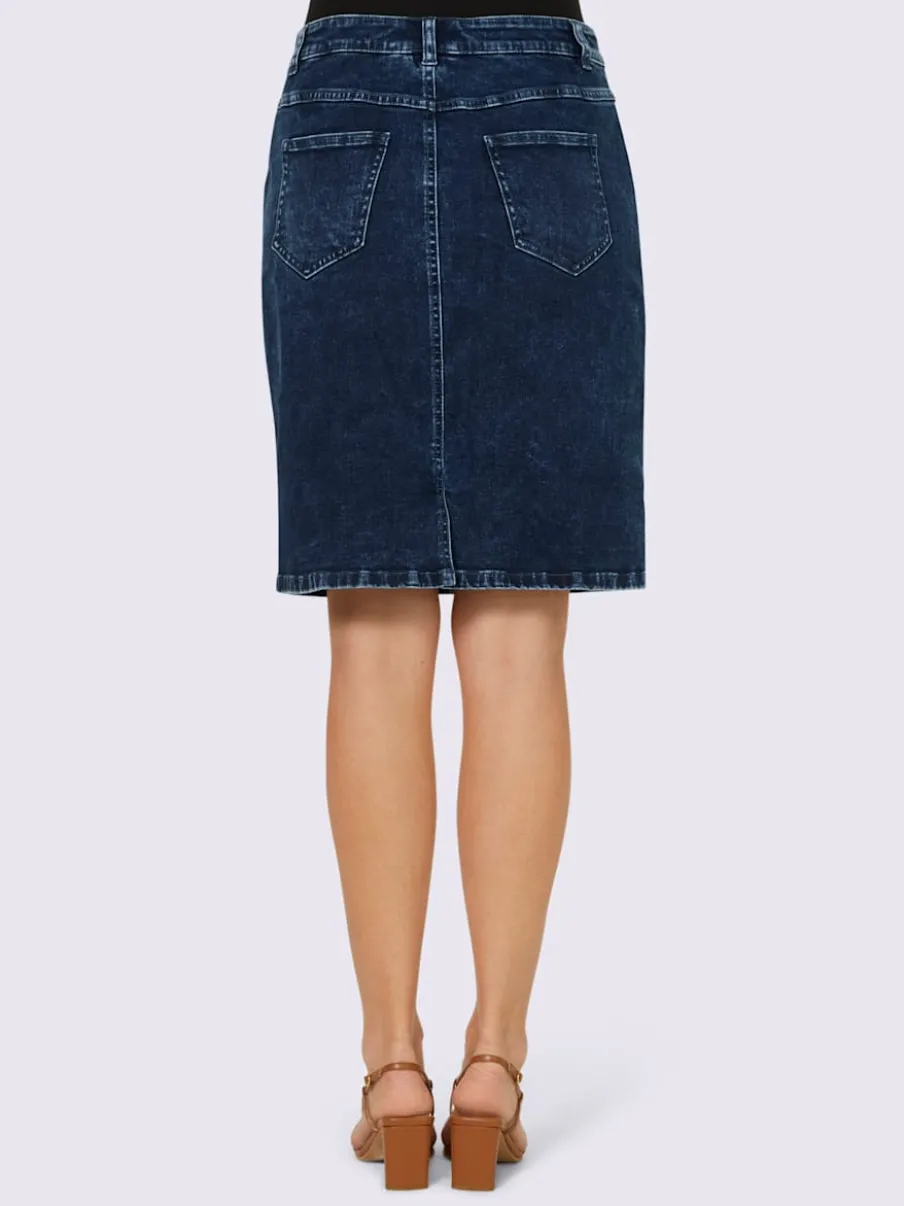Jupes en jean avec poches et glissière pratique