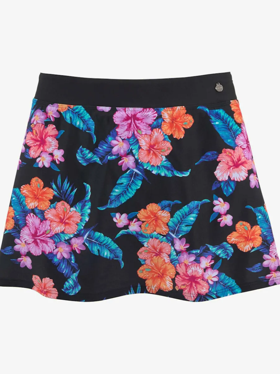Jupe-short avec imprimé floral et matière extensible