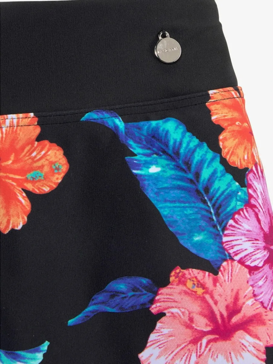 Jupe-short avec imprimé floral et matière extensible