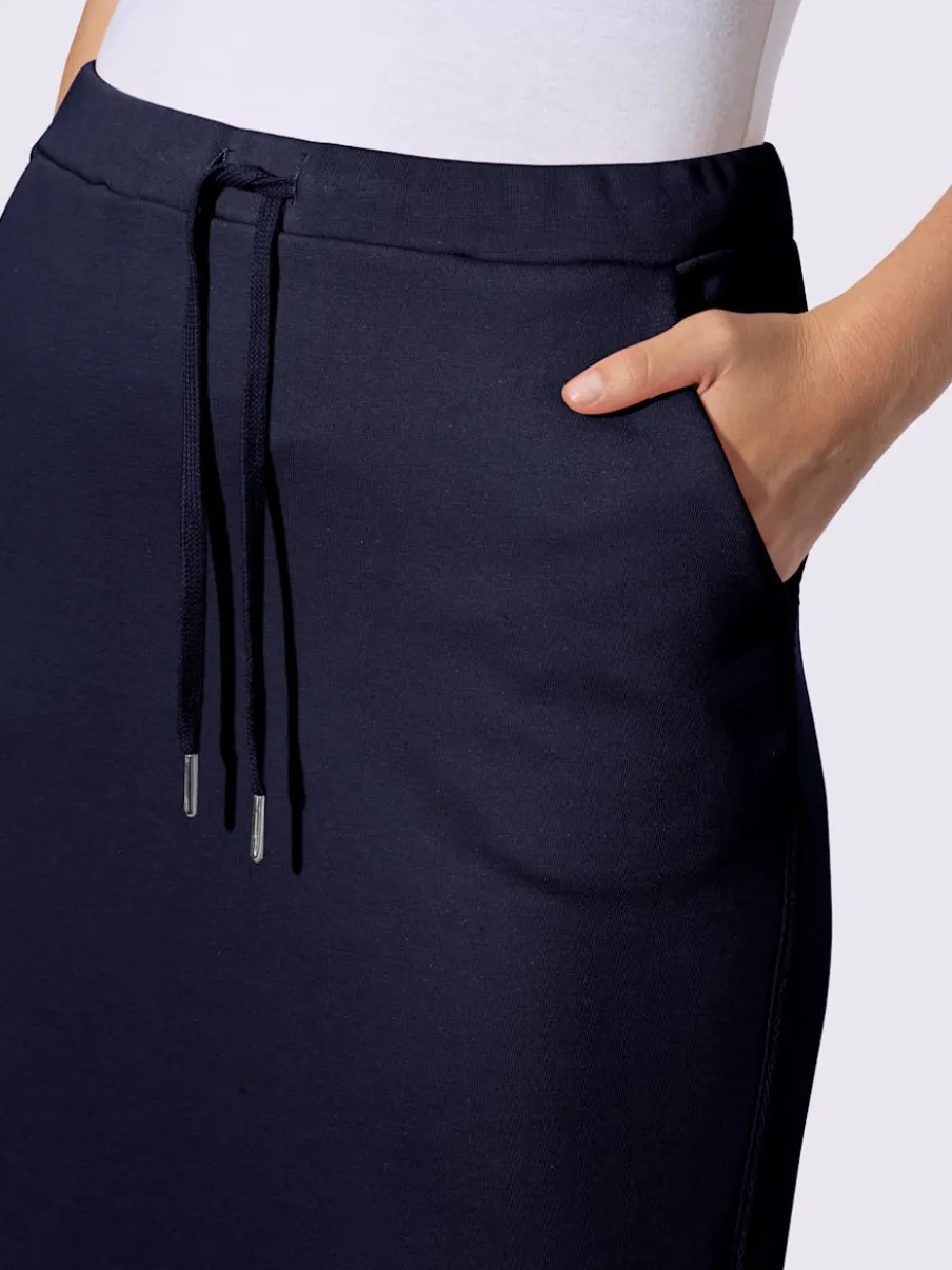 Jupe sweat avec ceinture élastique et poches pratiques