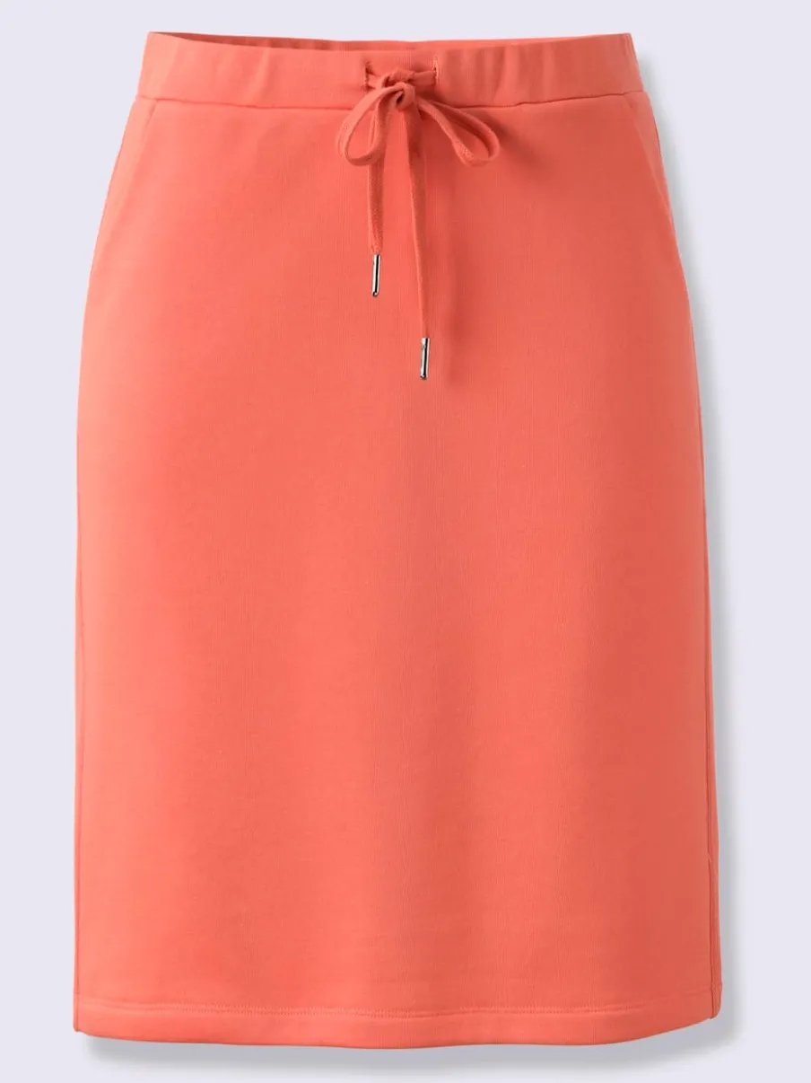Jupe sweat avec ceinture élastique et poches pratiques