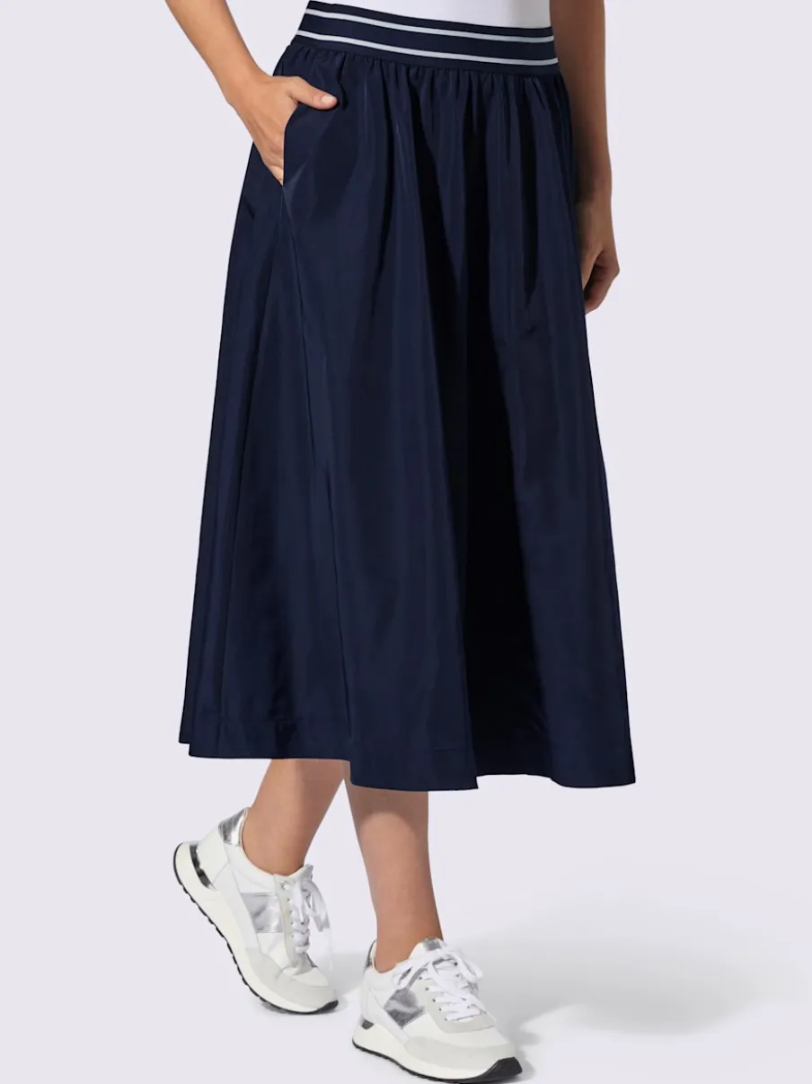 Jupe évasée avec ceinture élastique et poches pratiques