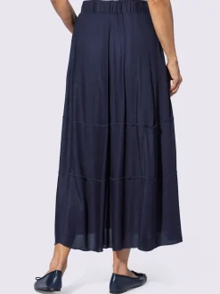 Jupe évasée avec ceinture élastique et poches latérales