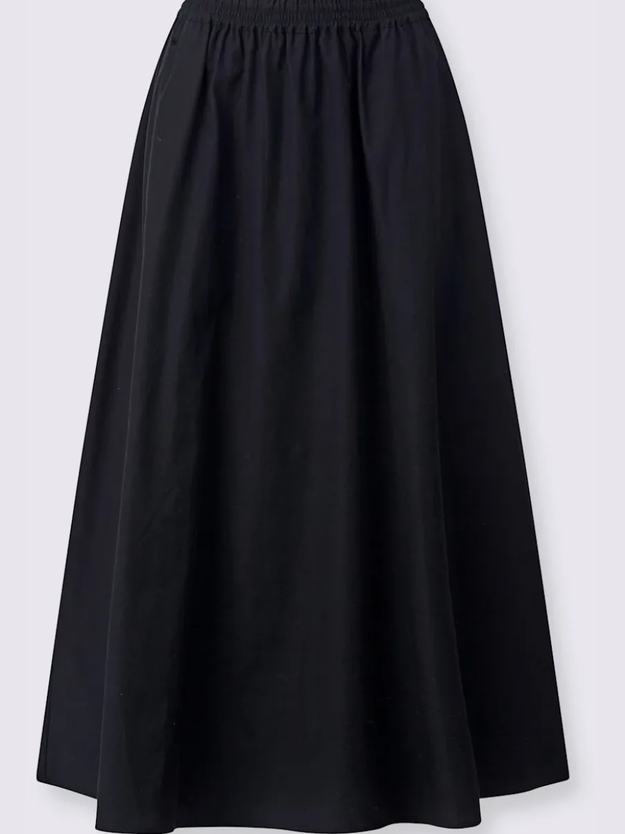 Jupe évasée avec ceinture élastique et poches cousues