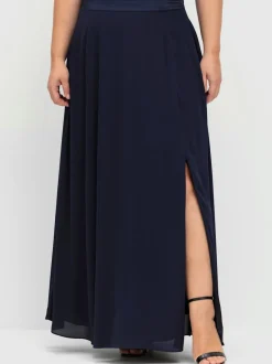 Jupe évasée ceinture gainante élastique