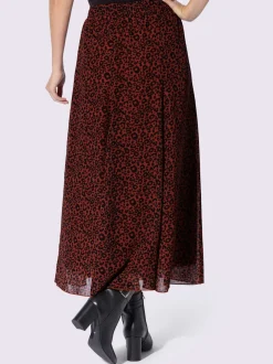 Jupe évasée joli motif léopard