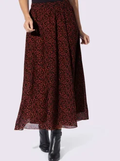 Jupe évasée joli motif léopard