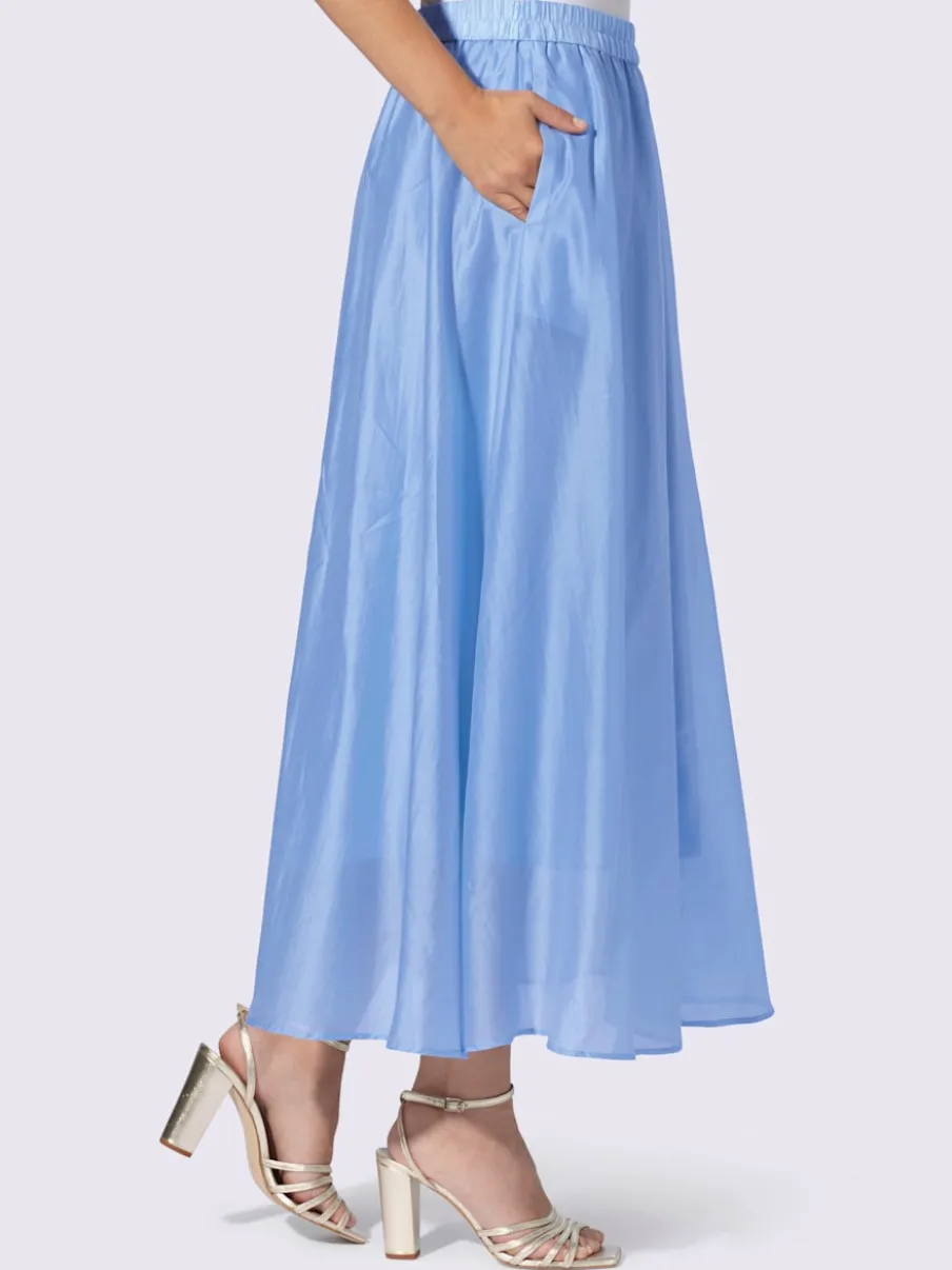 Jupe évasée légère avec ceinture élastique et poches