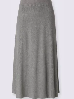 Jupe évasée tricot côtelé