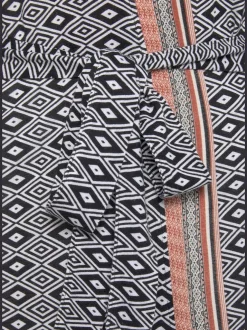 Kimono court avec motif ethnique