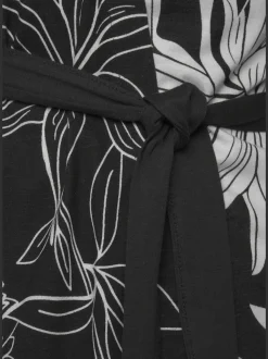 Kimono court à imprimé floral