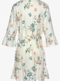 Kimono fantaisie avec volants aux ourlets