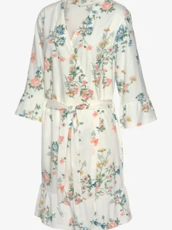 Kimono fantaisie avec volants aux ourlets