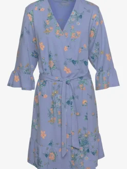 Kimono fantaisie avec volants aux ourlets
