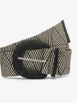 Large ceinture avec boucle décorative et détails argentés