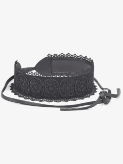 Large ceinture avec broderie et dentelle tendance
