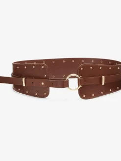 Large ceinture avec petits rivets au style tendance