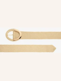 Large ceinture élastique avec boucle décorative et détails dorés