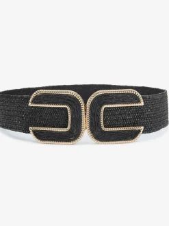 Large ceinture élastique avec boucle décorative