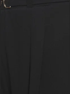 Large pantalon en tissu avec détail décoratif à la ceinture