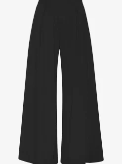 Large sarouel doux avec ceinture élastique fluide et chevauchants