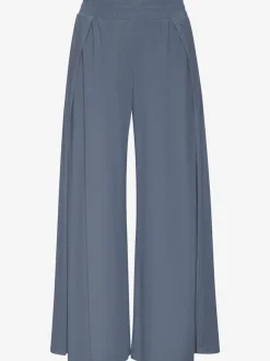 Large sarouel doux avec ceinture élastique fluide et chevauchants