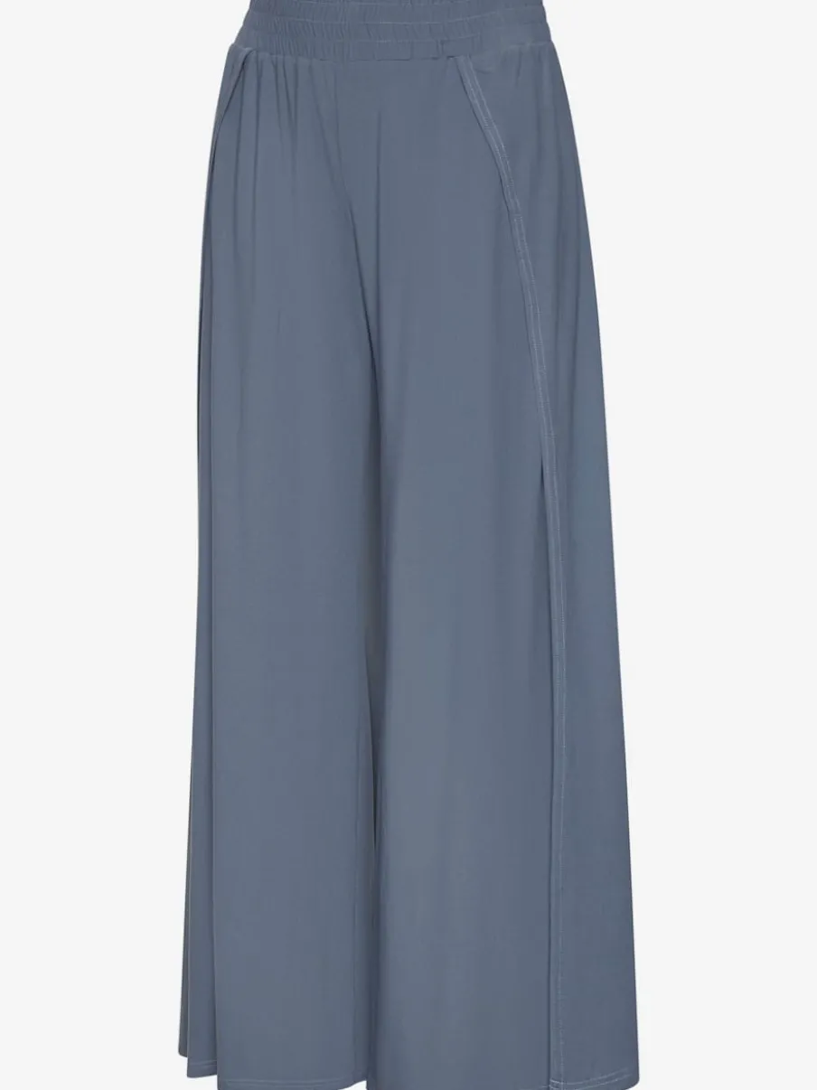 Large sarouel doux avec ceinture élastique fluide et chevauchants