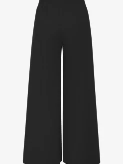 Large sarouel doux avec ceinture élastique fluide et chevauchants