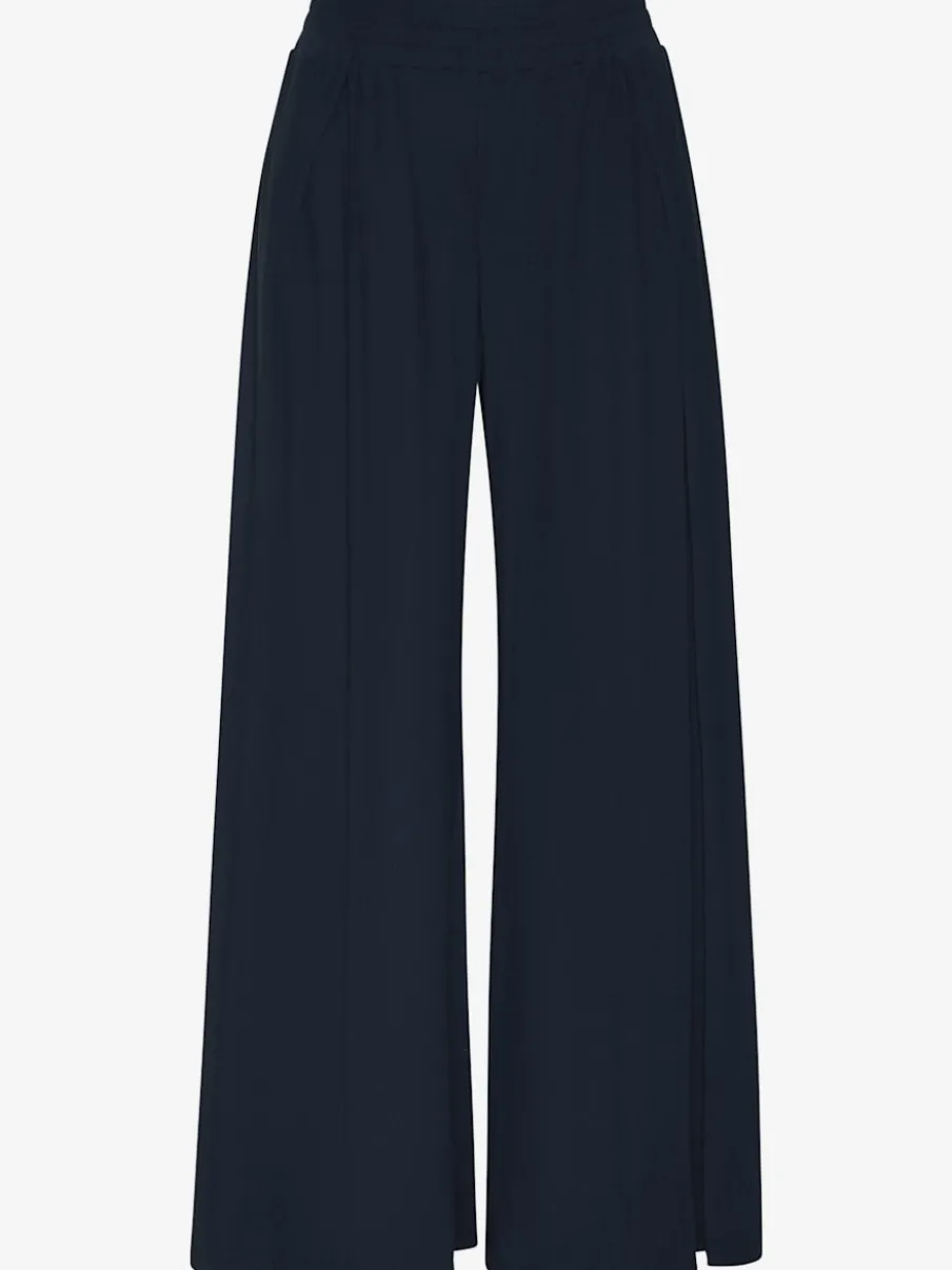 Large sarouel doux avec ceinture élastique fluide et chevauchants