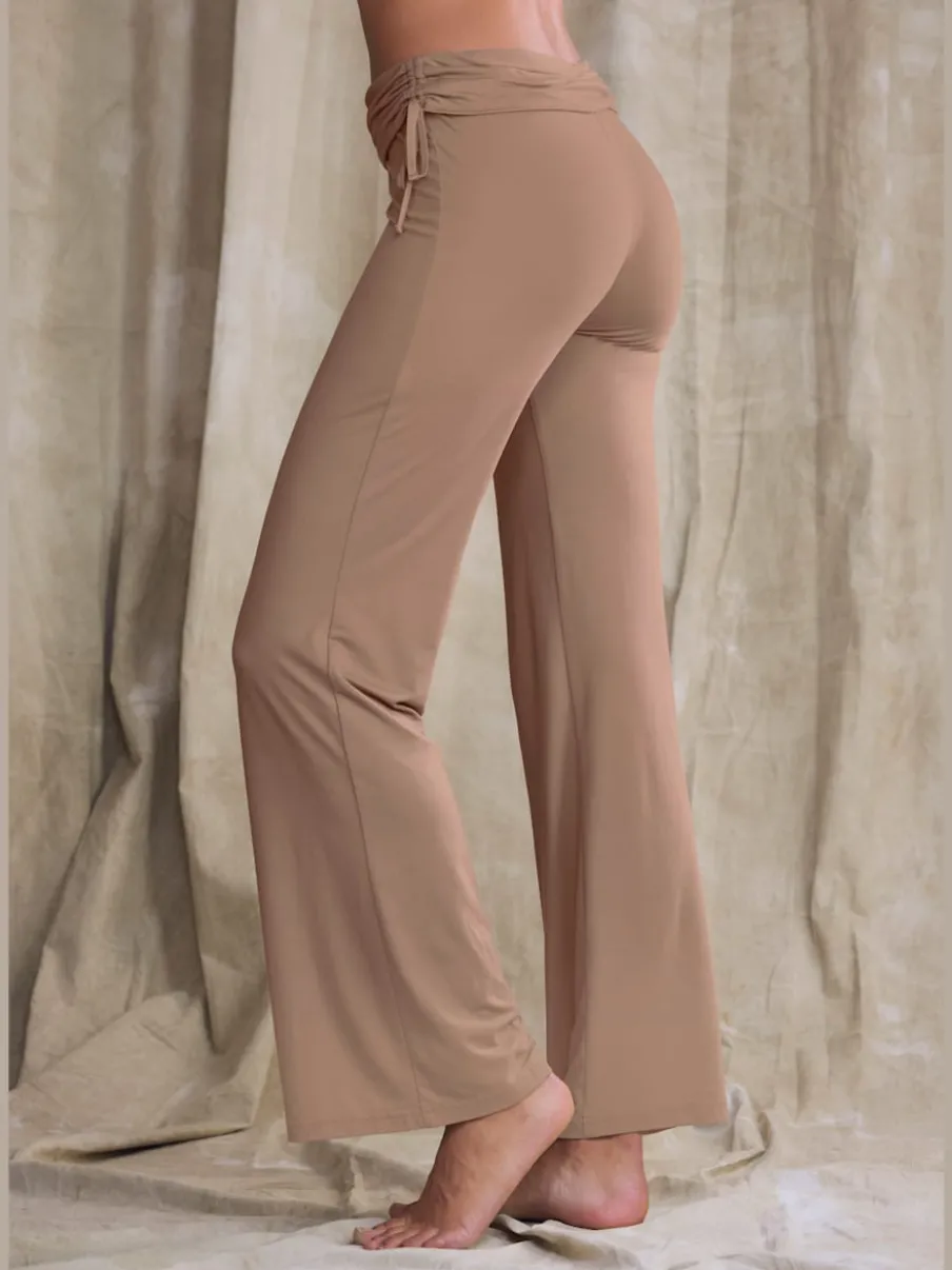 Legging avec jambes évasées doux et fluide à la taille